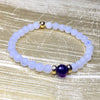 Little Gem Collection ~ Moonstone, Faceted Amethyst + Gold Filled Accents - SIMPLY SOFIA