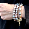 White + Gold Wrist Rosary